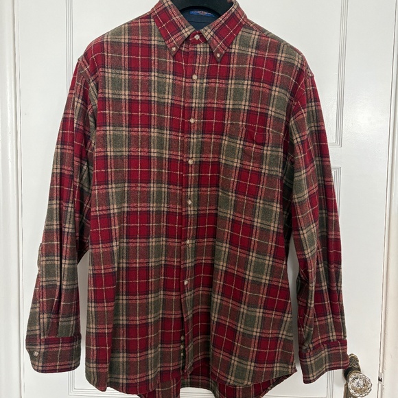 Pendleton Other - PENDLETON - 100% Virgin Wool Button-Down Shirt - Size LARGE